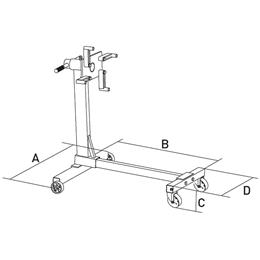 Motorständer Fervi S019 4 Räder Kapazität 450 Kg