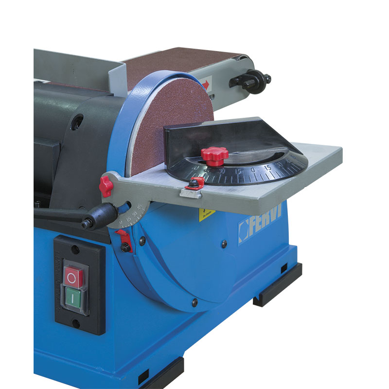 Levigatrice A Nastro Da Banco 350W | Con Disco Abrasivo E Regolazione Angolo | 7 Velocità, Per Legno E Metallo