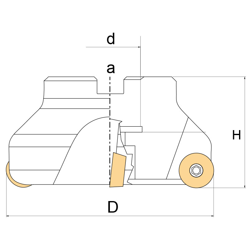Fresa CNC A 6 Taglienti Con Inserti - Portautensile MT2-FMB27 Per Fresatura Precisione - Foto 9