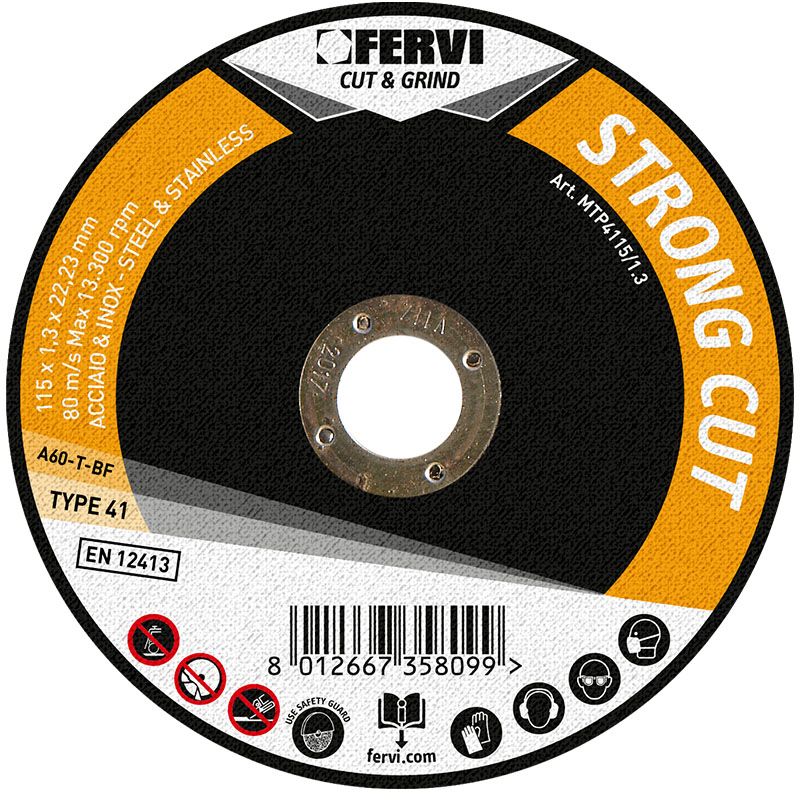 DISCO DA TAGLIO STRONG CUT - MTP4115/1.0, Dischi da taglio, Mole e dischi  da taglio, Abrasivi